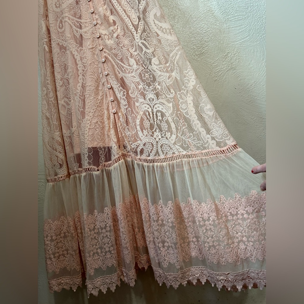 Torrid Peach Lace Maxi Dress - Picture 4 of 17